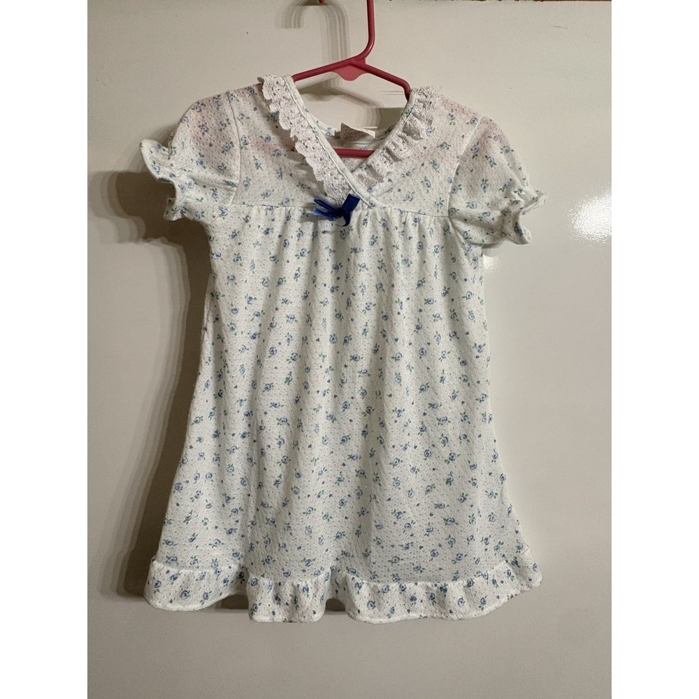 Vintage‎ 18m Small Steps White Girls Night Gown Flowers